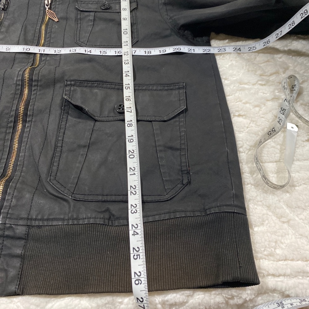 Empyre Surplus Y2K black hooded utility jacket size Large - Picture 10 of 15